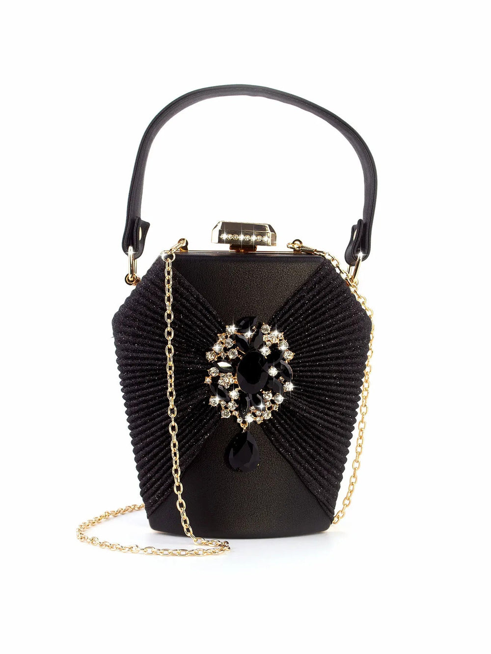 Flower Luxury Shiny Rhinestone Handbag Mssza