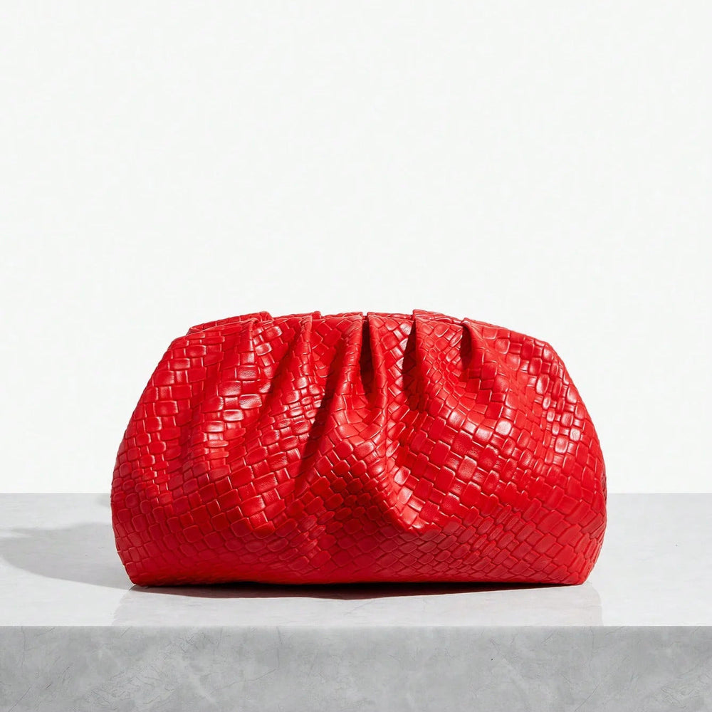 High-end Embossed Woven Lightweight Clip Clutch Mssza