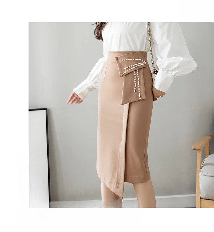 Mujer Streetwear Pencil Beautiful And Elegant Office Midi Skirts Mssza