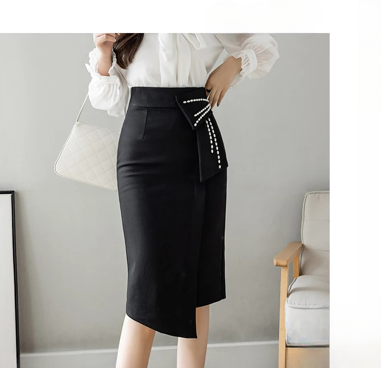 Mujer Moda Fladas Pencil Elegant and Vintage Midi Skirts Mssza