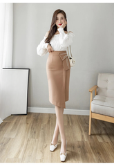 Mujer Streetwear Pencil Beautiful And Elegant Office Midi Skirts Mssza