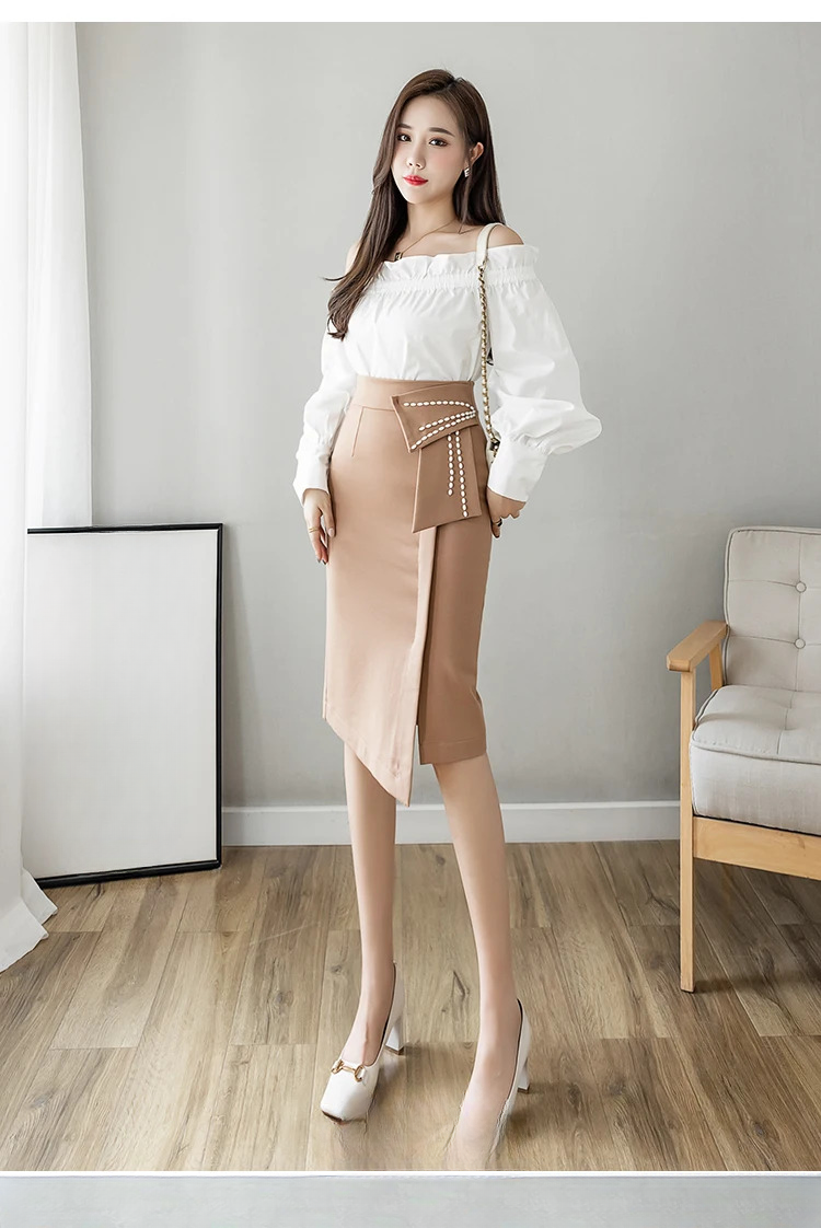 Mujer Streetwear Pencil Beautiful And Elegant Office Midi Skirts Mssza