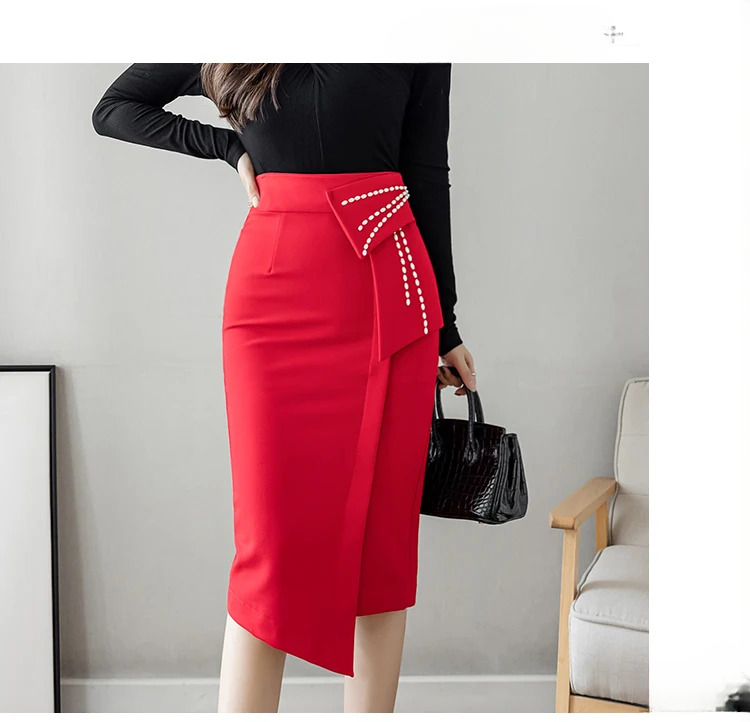 Mujer Streetwear Pencil Beautiful And Elegant Office Midi Skirts Mssza