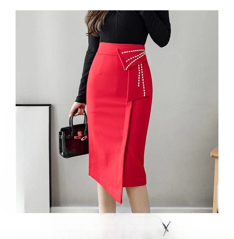 Mujer Streetwear Pencil Beautiful And Elegant Office Midi Skirts Mssza