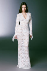 Virginia Sheer Lace Mermaid Maxi Dress Mssaz Desses