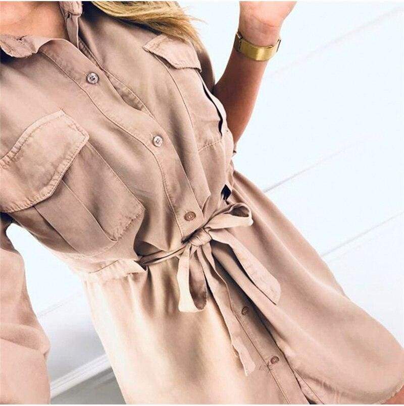 Autumn Casual Plain T Shirt Dress Mssaz Desses