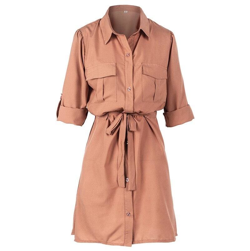 Autumn Casual Plain T Shirt Dress Mssaz Desses