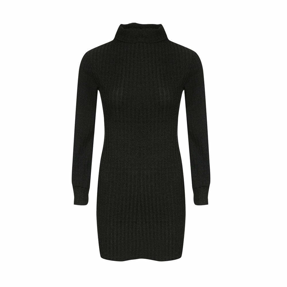 Ladies Casual Sweatshirt Long Sleeve Knit Slit Dress Sweater Hoodie Jumper Top Loose Winter Bodycon Party Dress Mssaz Desses