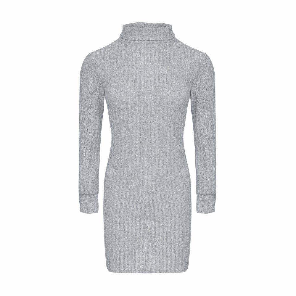 Ladies Casual Sweatshirt Long Sleeve Knit Slit Dress Sweater Hoodie Jumper Top Loose Winter Bodycon Party Dress Mssaz Desses
