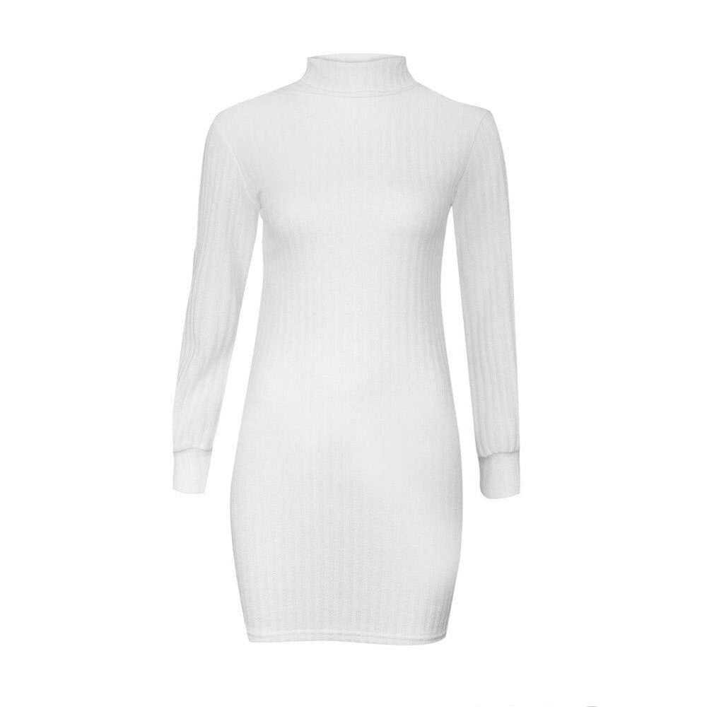 Ladies Casual Sweatshirt Long Sleeve Knit Slit Dress Sweater Hoodie Jumper Top Loose Winter Bodycon Party Dress Mssaz Desses