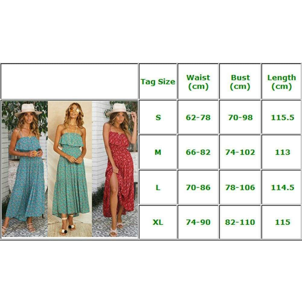Ladies  Boho Maxi Sundress Mssaz Desses