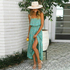 Ladies  Boho Maxi Sundress Mssaz Desses