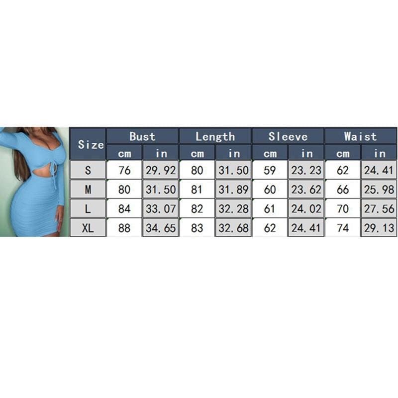 Long Sleeve Drawstring V Neck Mini Dress Ladies Casual Square Collar Party Bodycon Slim Fit Dress Clubwear Mssaz Desses