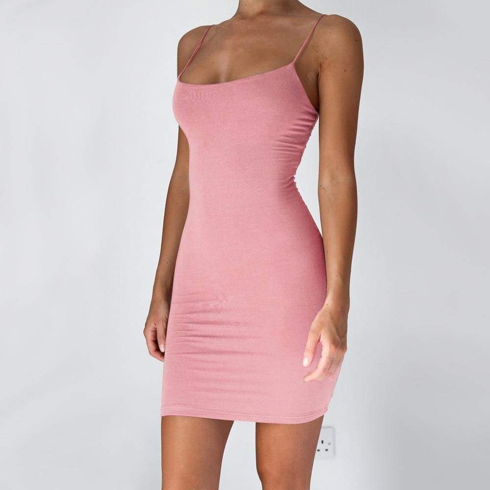 Dress Spaghetti Strap Bodycon Mini Beach Sundress Mssaz Desses