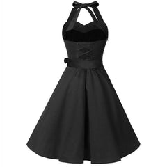 Vintage Halter Sleeveless Dresses Party Night Dress Mssaz Desses