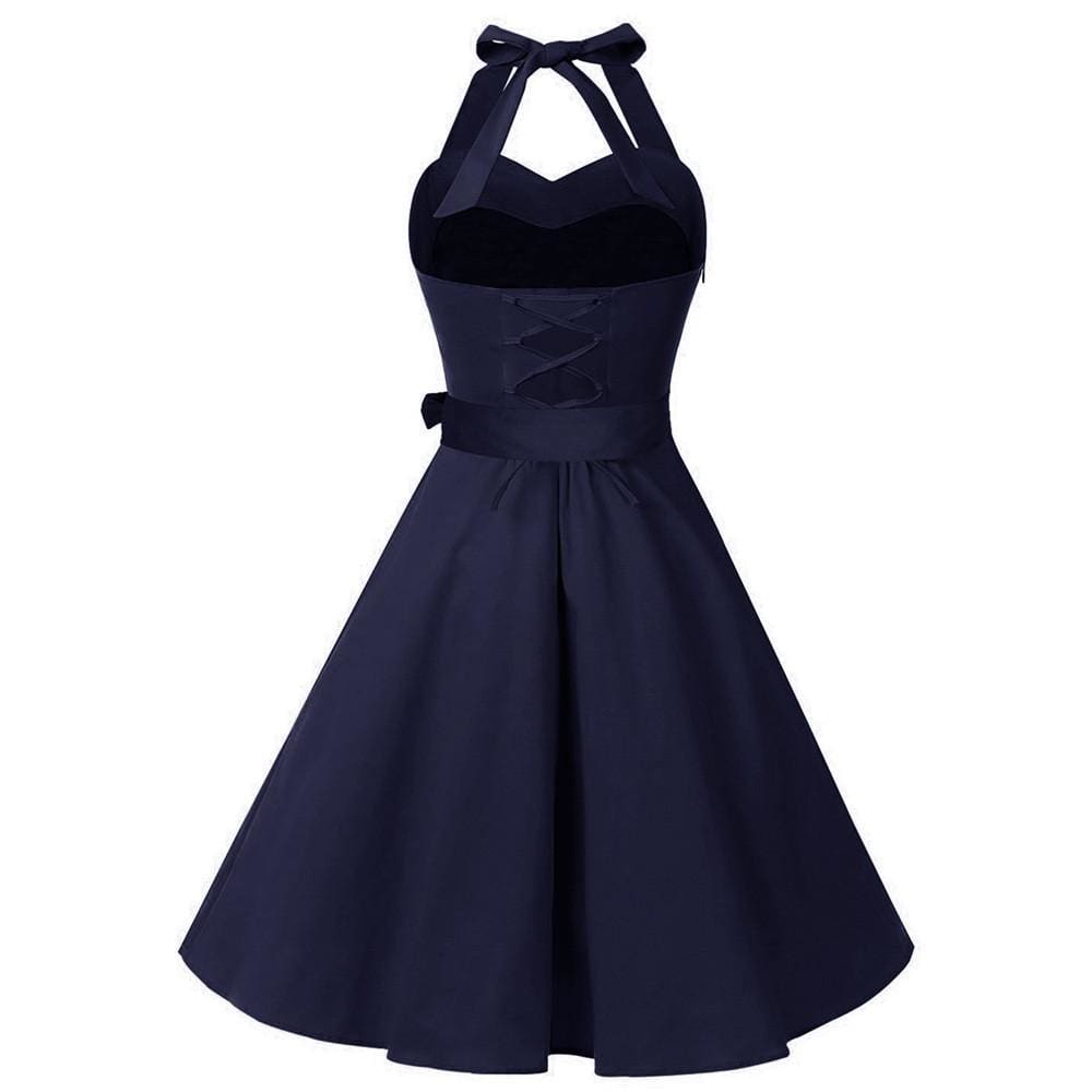 Vintage Halter Sleeveless Dresses Party Night Dress Mssaz Desses