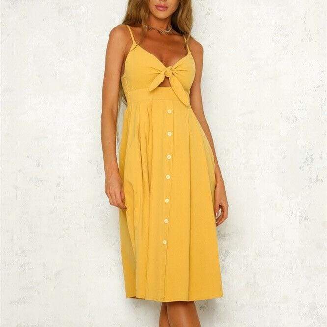 Boho Beach  Robe Femme Single Breasted Elegant Dress Mssaz Desses
