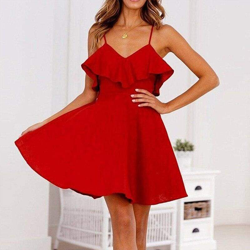Boho Floral Chiffon Sleeveless Ladies Backless  Party Evening Beach Short Mini Dress Sundress Mssaz Desses