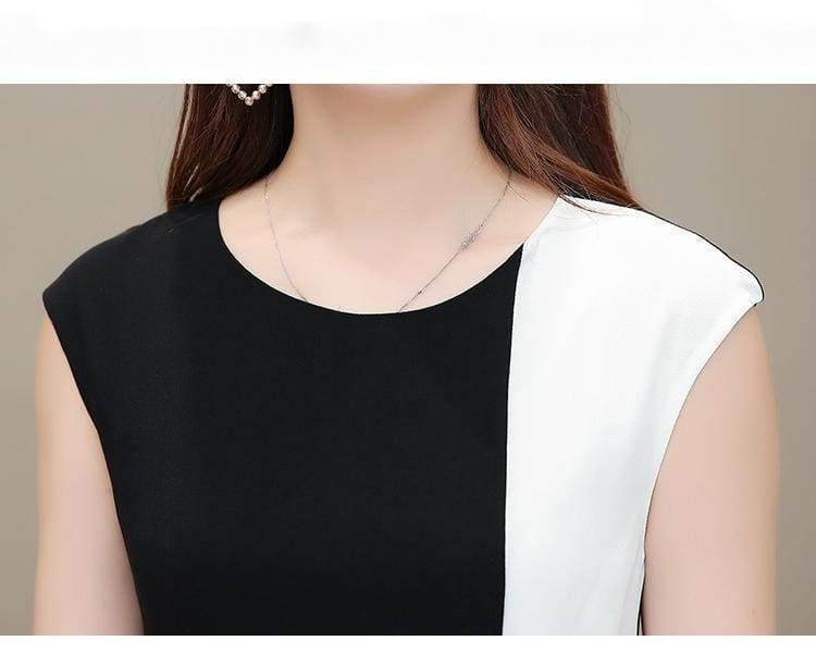 Chiffon Dress Open Side Split Dot Ladies Plus Size Dress Mssaz Desses