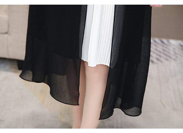 Chiffon Dress Open Side Split Dot Ladies Plus Size Dress Mssaz Desses