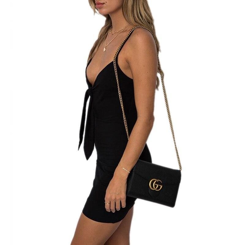 Sleeveless Slip Strap Front Bow-knot Dress  Party Dress Mssaz Desses
